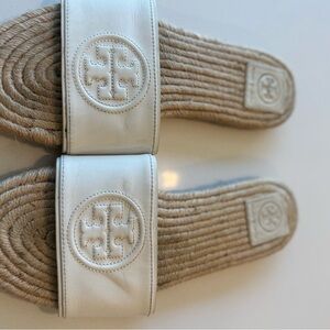 Tory Burch Cream and Tan Sandals